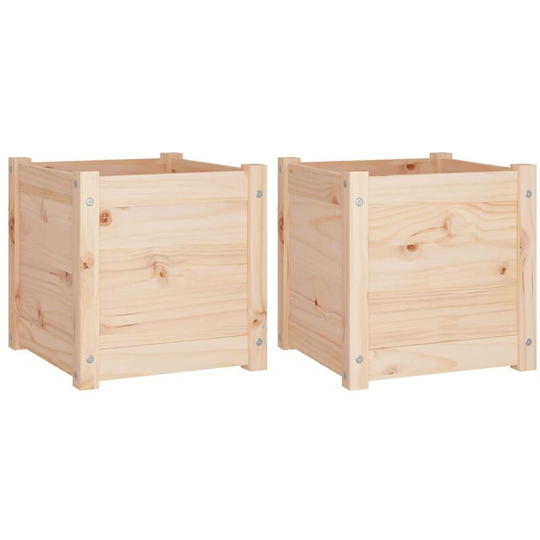 Vidaxl - Garden Planters 2 pcs 40x40x40 cm Solid Pinewood Brown