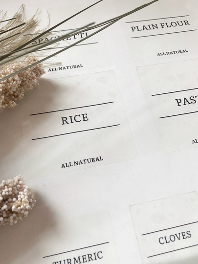 Clear Label Collection Mummy Personalise Kitchen Labels Food Organisation Jars Spices Herbs Waterproof Custom