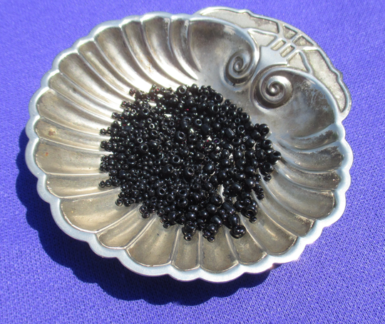 Lot Of Assorted Black Seed Beads