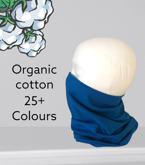Neck Warmer Snood|Organic Cotton Neck Tube|Gots|25 Colours|Women's Snood|Mens Snood|Plain Colour Snood|Neck Gaiter|Cotton Scarf|Handmade
