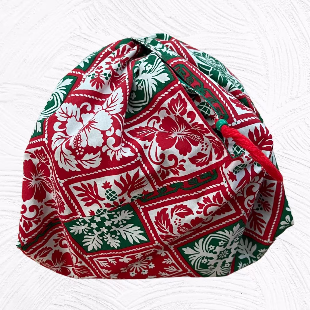 Korean Traditional Cloth Bojagi Hawaiian Wrapper Reusable Ulu Breadfruit Hibiscus