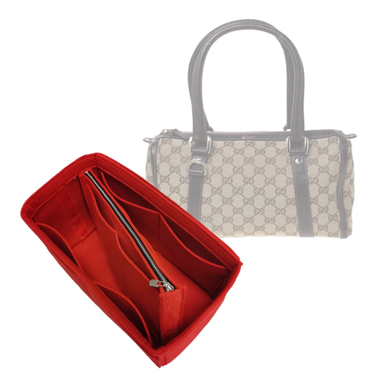 Canvas Small Joy Boston Organizer/ Tote Felt Insert/Handbag Storage For Gg Liner Bag Shaper With Laptop Ipad Pocket Protector
