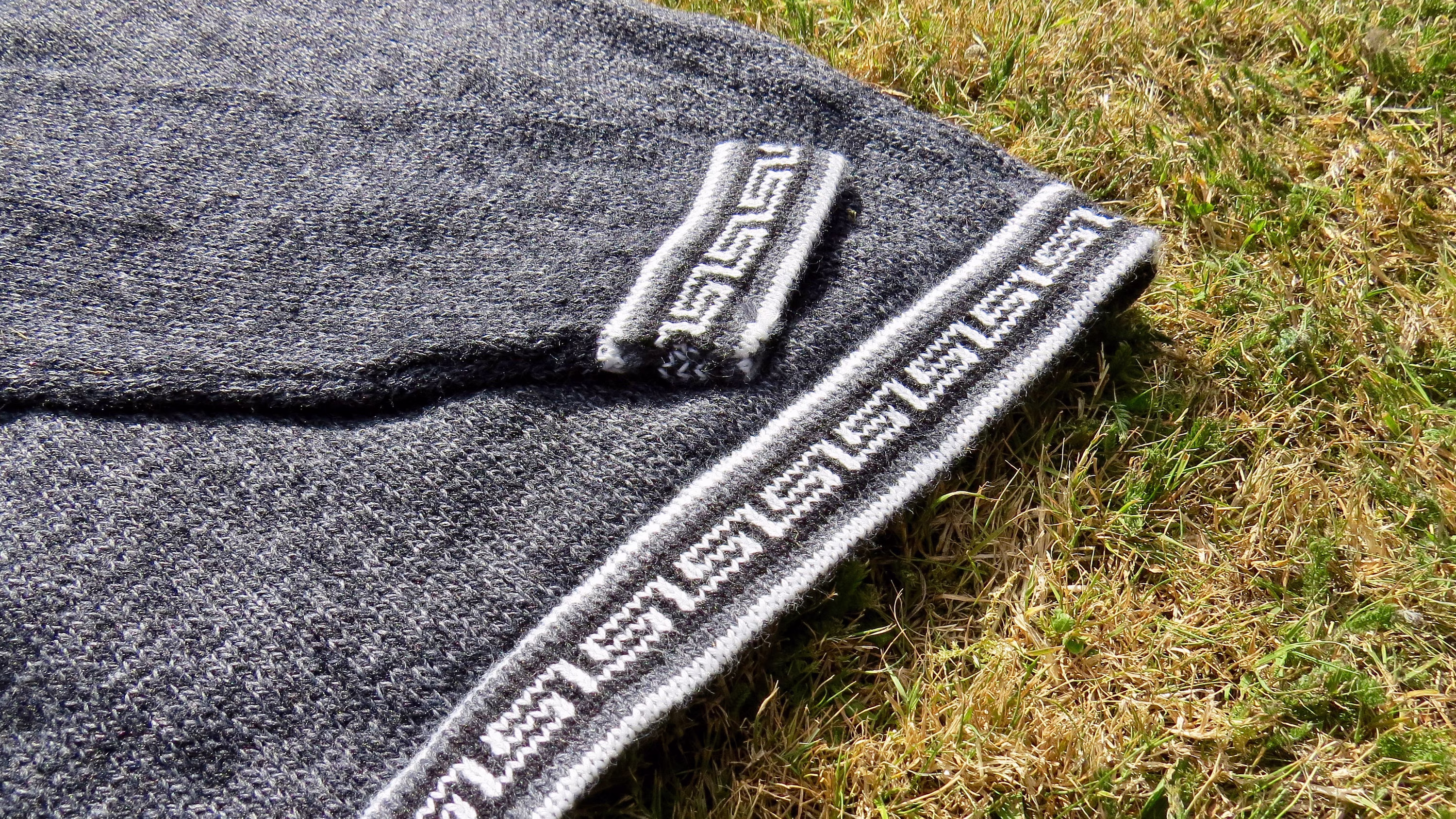 Black Alpaca Jumper Sweater Knitted Handmade in Ecuador Natural Fibres Ethical