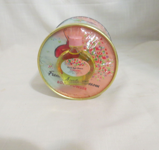 Sale Vintage French Apple Blossom Body Powder & Perfume Mint in Box Lander Fifth Avenue New York
