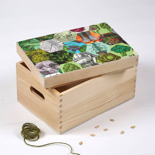 Personalised Gardeners' Vegetable Seed Storage Box