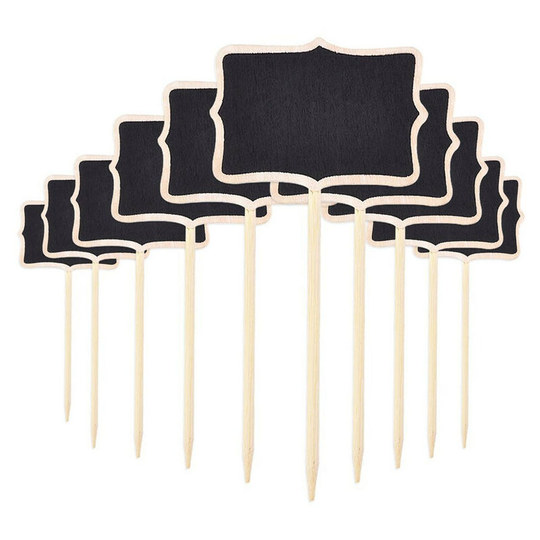 20 pcs Wooden Plant Tags, Mini Chalkboard Plant Labels, for Indoor Plant Vegetable Garden Balcony Herb Garden Decoration