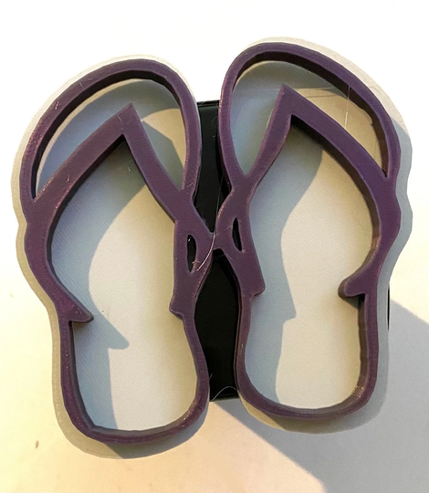 Flip Flops Hawaiian in 3D White With Purple - 2 Inch Trailer Hitch Cover Black Beach Bum Lazy Day Slippah