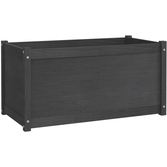 Vidaxl - Garden Planter Grey 100x50x50 cm Solid Pinewood Grey
