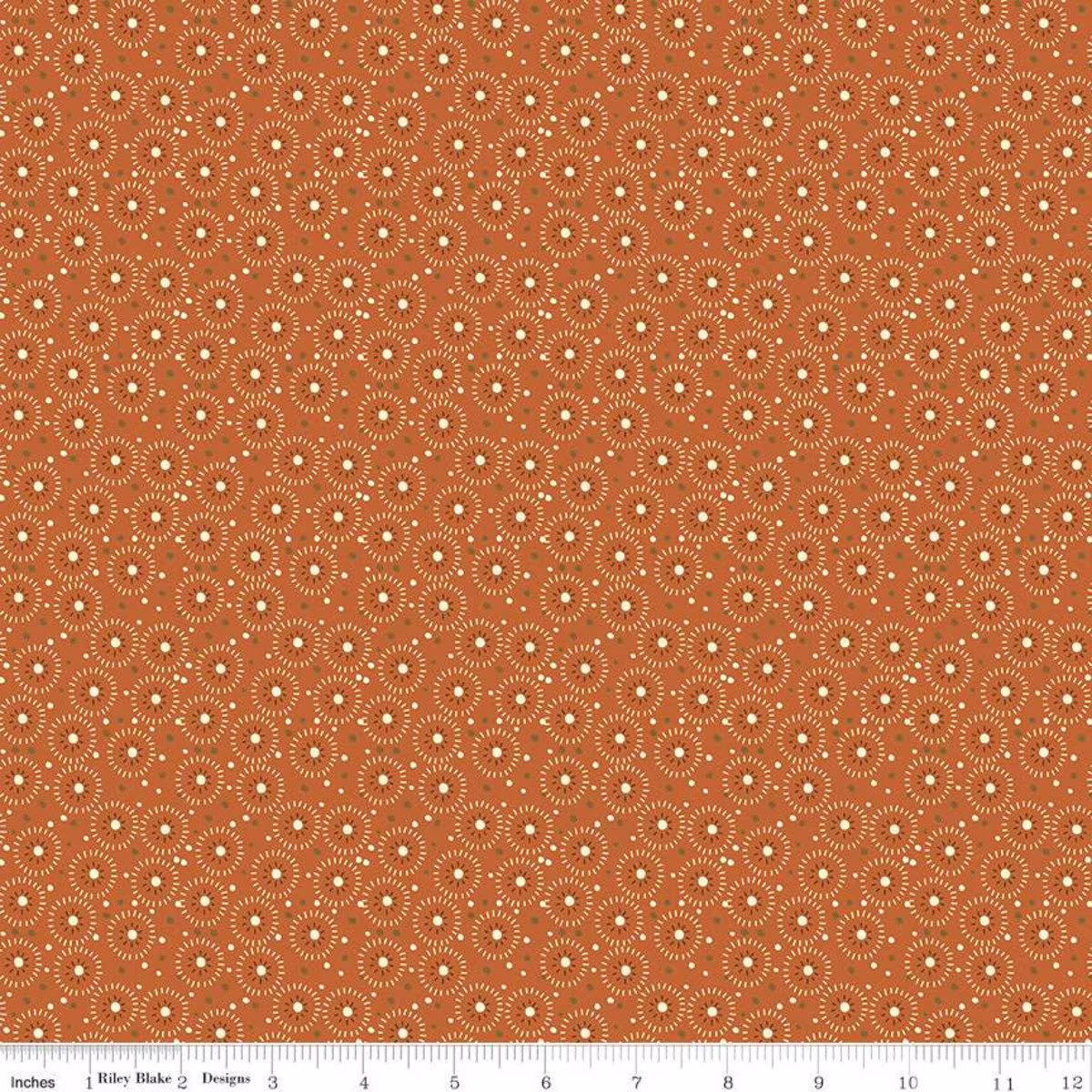 Adel in Autumn Collection Seeds Persimmon Yardage By Sandy Gervais For Riley Blake Designs | 43" X 44