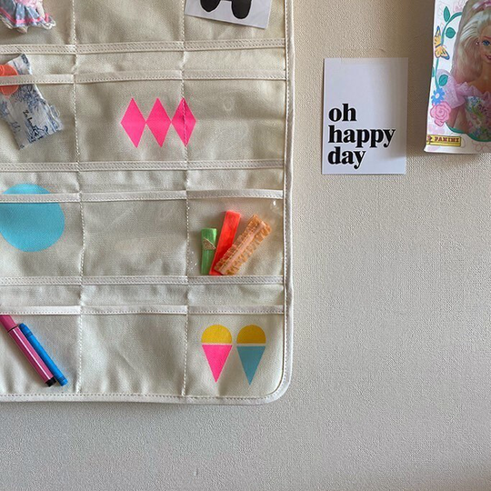 Children Item Organizer, 16 Clear Pockets Canvas Organizer To Keep All Your Little Accessories Visible & Easy Reach