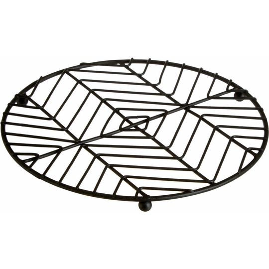 Premier Housewares - Vertex Black Powder Coat Round Trivet