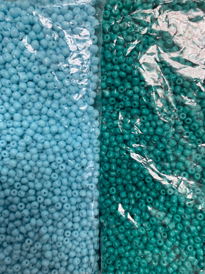 4mm Light Blue Waist Beads Seed Beads, Round Aqua Beads, Small Pastel For Mask Chain, Round in Packs, Bulk Bead