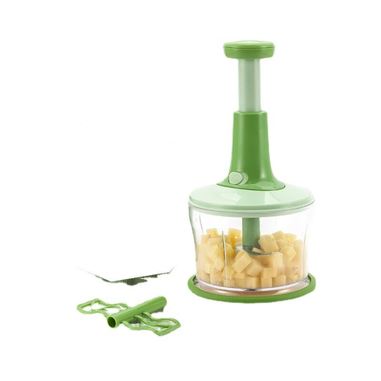 Manual Choppers,BR-Vie 8.5 Cup Manual Food Chopper, with 3 Spare Blades, Chop and Slice Fruits, Vegetables, Herbs, Onions
