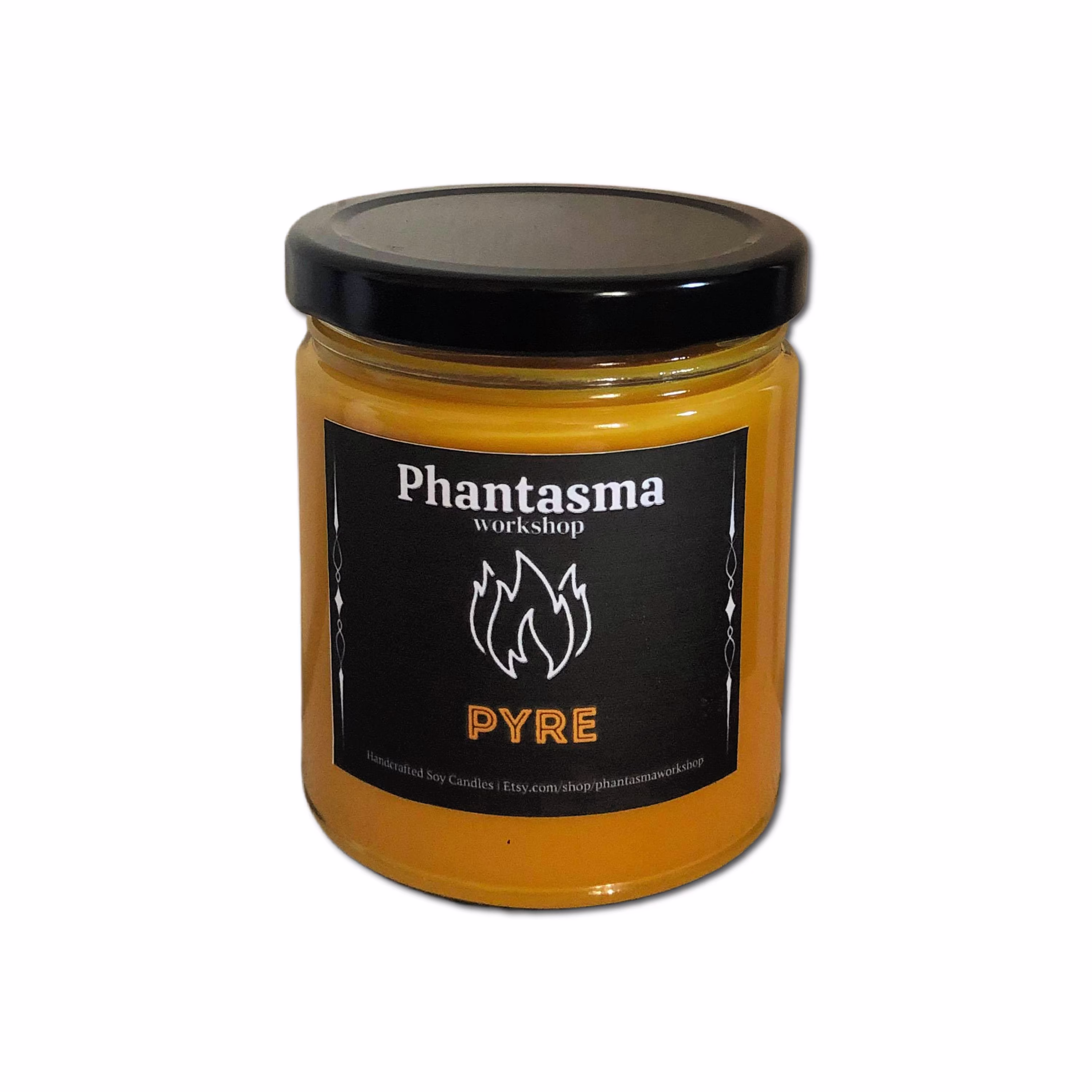Pyre | Handmade Scented Candle Natural Soy Wax Fragrant Musky Scent Gift For Friend Gothic Home Decor Goth 8 Oz