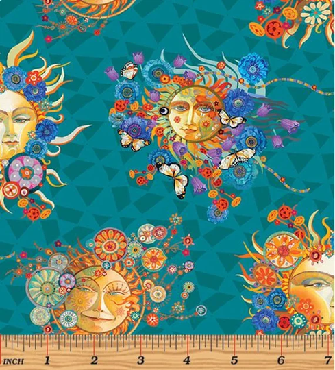 Benertex Season Of The Sun Prism Teal Bthy Sku 13193-82