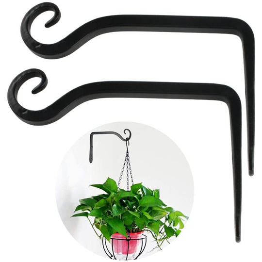 Devenirriche - 2pcs Plant holder flower hanging holder iron wall hook flower hanging wall holder hook for hanging planters birdhouses lantern wind