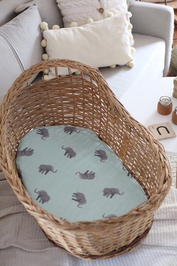 Mint Elephant Organic Cotton Muslin - Blanket Swaddle Blanket-Baby Shower Gift-New Parent Gift Baby