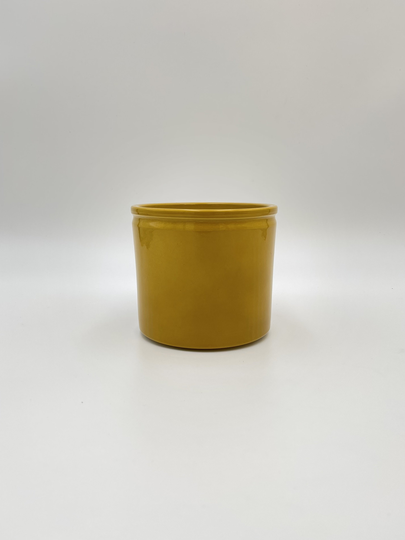 Eta Ceramic House Plant Pot, Colour Options, Pink, Mustard, White, Grey, Mat Green Planter 14 cm, Christmas Gifts