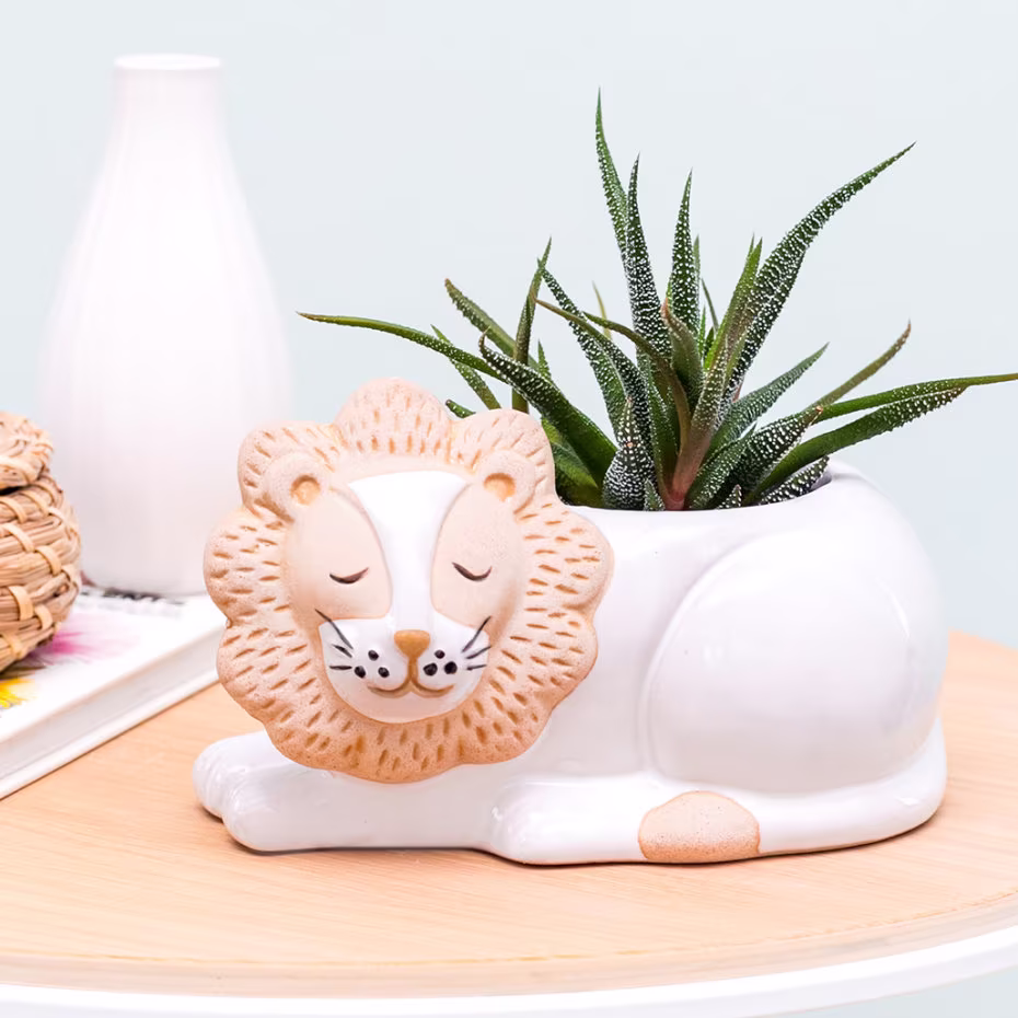 Leo The Lion Plant Pot/Planter By Sass & Belle