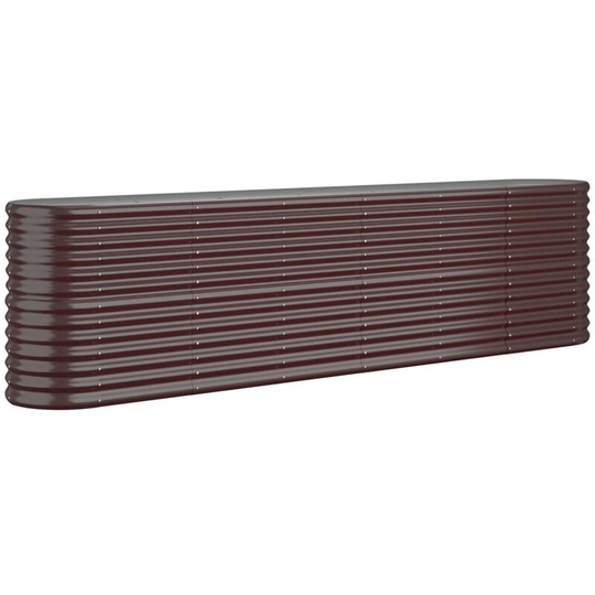Vidaxl - Garden Planter Powder-coated Steel 260x40x68 cm Brown Brown