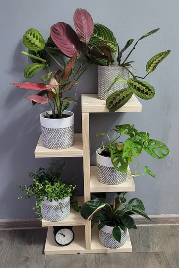 Wooden Solid Plant Stand Shelf Pot Holder Tall Ladder Display Flower Indoor Planter Shelves