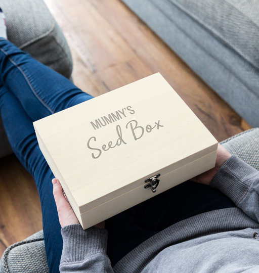 Seed Box - Personalised With 6 Compartments Garden Gifts Gift For Grandparents Gardening Him Lc380