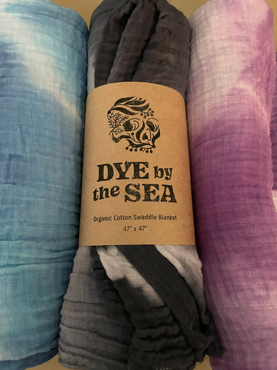 Organic Cotton Shibori Swaddling Blanket