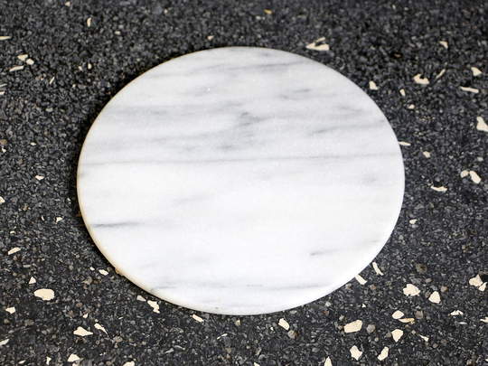 Vintage Planter Saucer, Marble Coaster, 70S Boho Home Decor #4