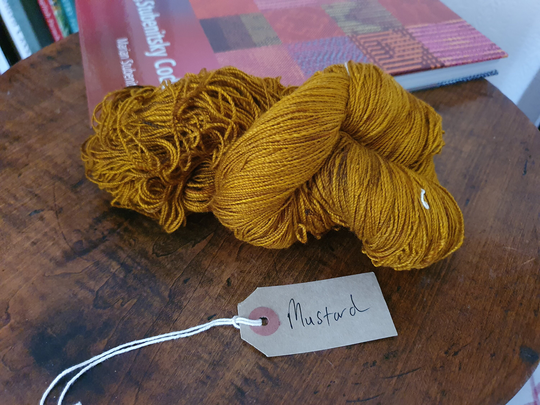 Chromatic Mustard Dyed Organic Cotton Yarn - 3 Weights