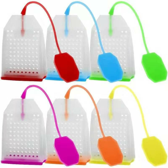 Reusable and Safe Silicone Tea Infuser Set of 6 - With Long Rope