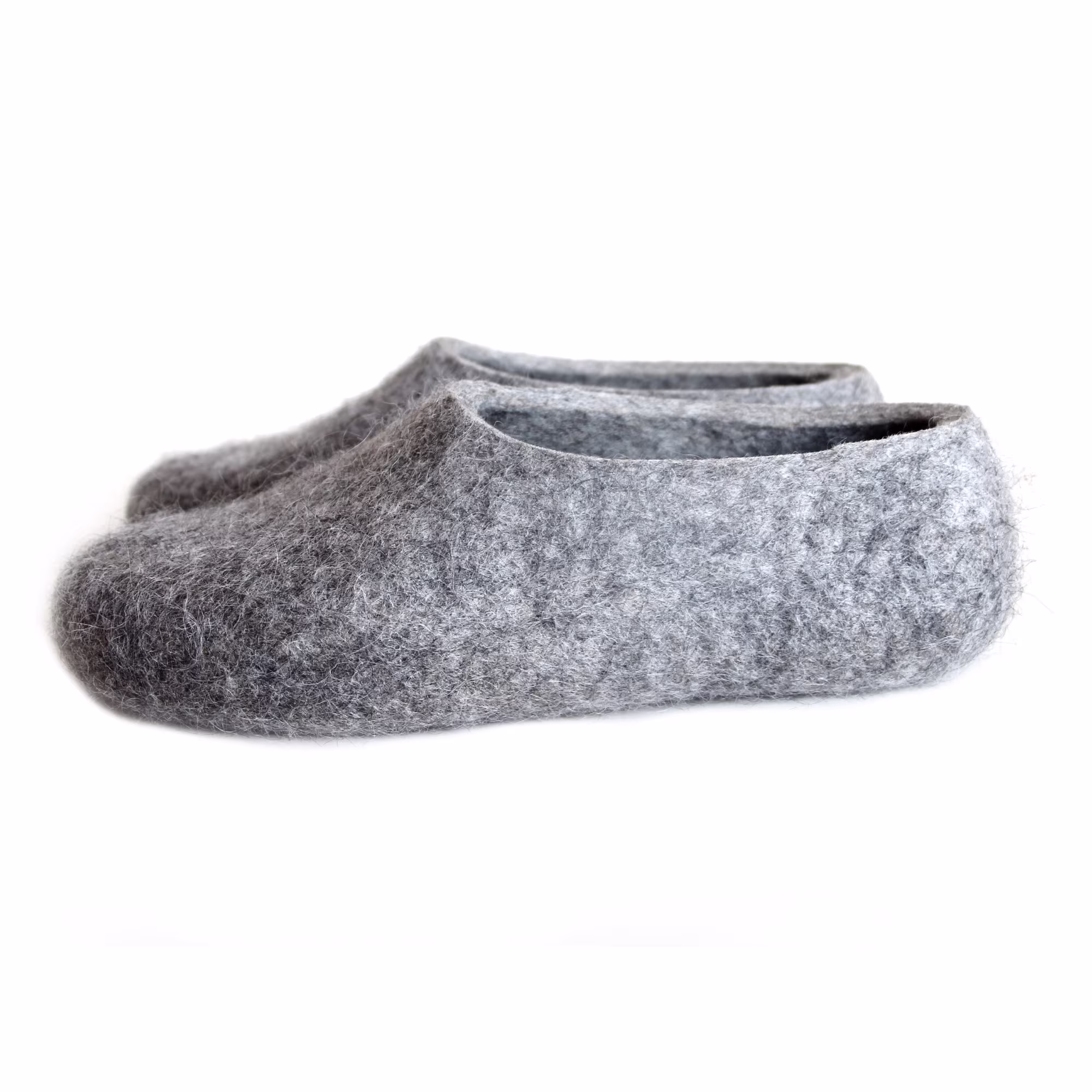 Scandinavian Organic Wool Slippers For Men in Case Of Cold Feet Gift Dad - Custom 7 Felt Colors Select Grip Rubber Soles