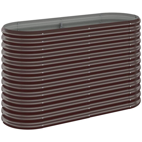 Vidaxl - Garden Planter Powder-coated Steel 114x40x68 cm Brown Brown