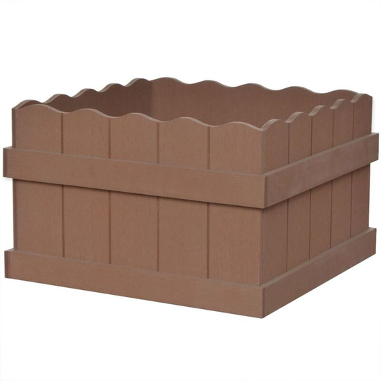 Topdeal - wpc Garden Planter 40x40x25 cm Brown VDTD26983