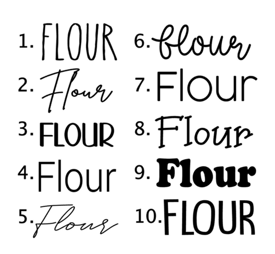 Custom Pantry Labels, Food Canister Stickers, Baking Container Kitchen Organization, Spice Jar Label, Bathroom Storage Labels