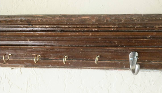 Wooden Jewelry Organizer, Necklace Holder, Large Hanger, Architectural Salvage, Wall Rack, Display