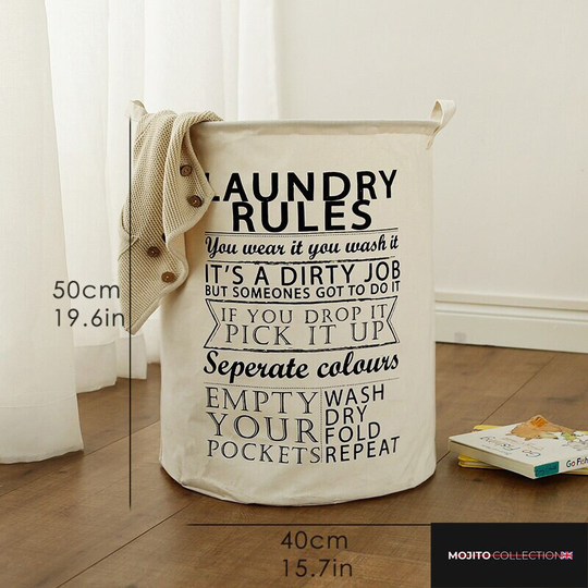 Home Organization, Laundry Basket 4050cm, Large Plan To Wash Rules Toy Storage Dirty Clothes Organizer Baskets Box Sundries