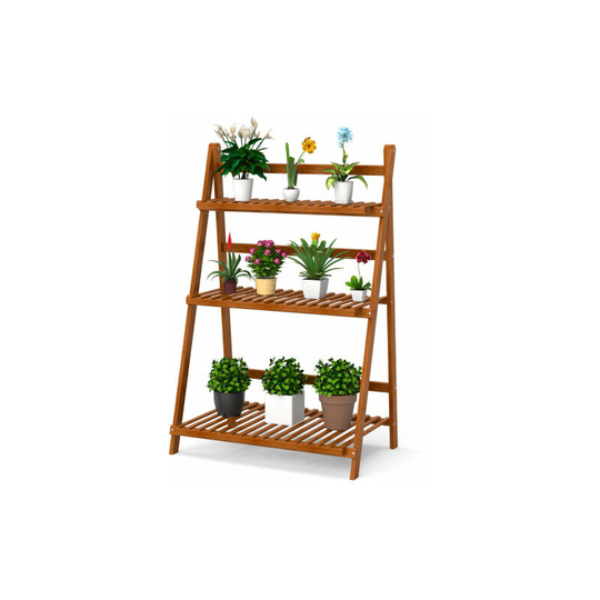 Wooden Flower Pot Foldable Garden Planter w/Drainage Hole Planting Raise Bed