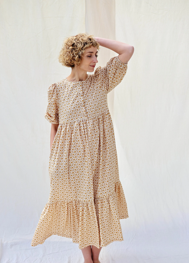 Organic Cotton Maxi Floral Dress Millie/Offon Clothing