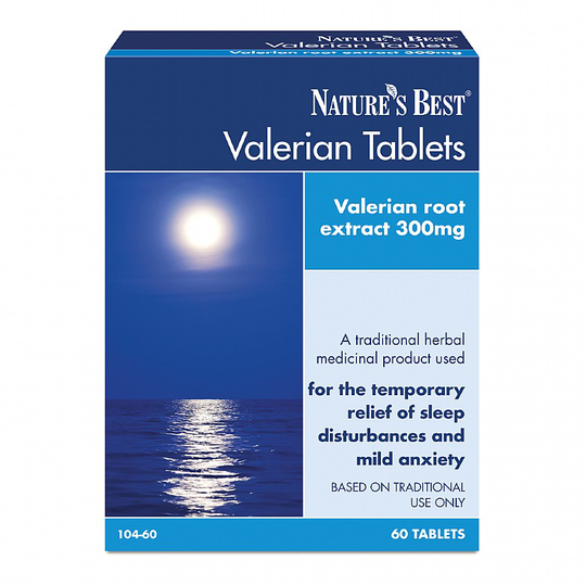 Valerian, For The Relief Of Sleep Disturbances & Mild Anxiety 60 Tablets