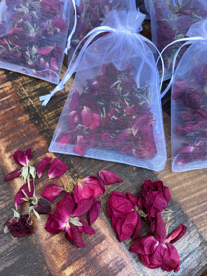 Organic Dried Red Rose Satchet