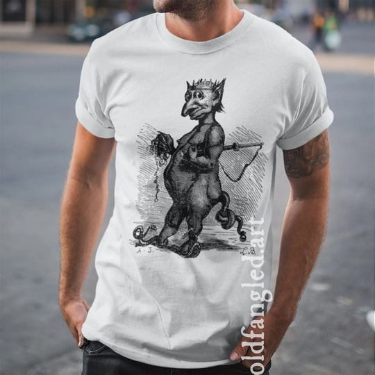Abraxas - Unisex Organic T-Shirt, Vintage Style Demon T-Shirt