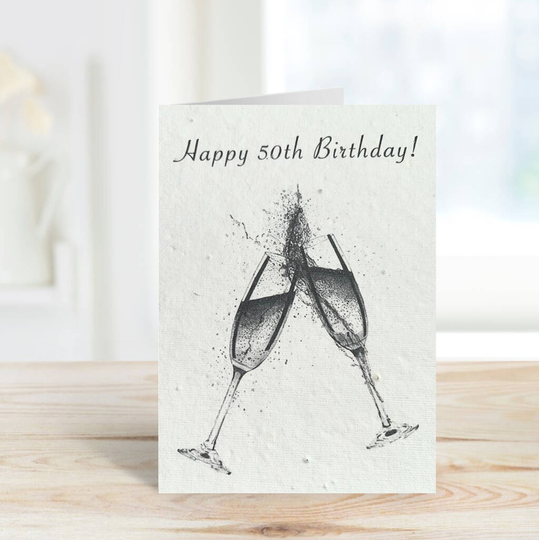 Happy 50th Birthday Plantable Seeded Card