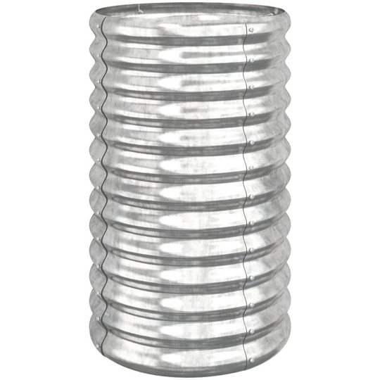 Vidaxl - Garden Planter Powder-coated Steel 40x40x68 cm Silver Silver