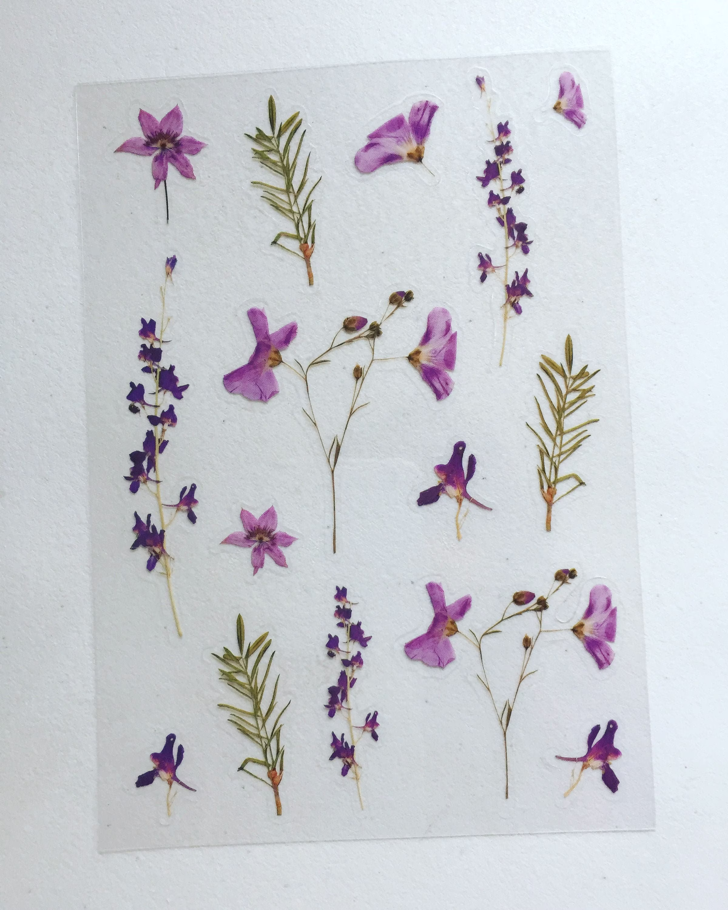 Rosemary Herb Plant Stickers, Purple Flower Planner Floral Botanical Decorative Scrapbook/Crafting Stickers