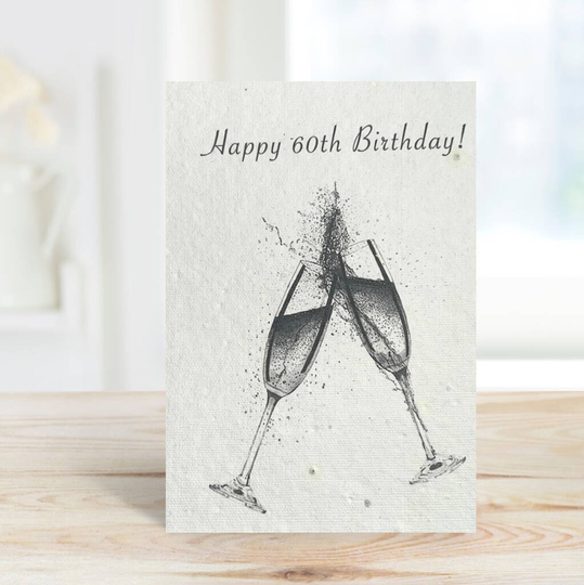 Happy 60th Birthday Plantable Seeded Card