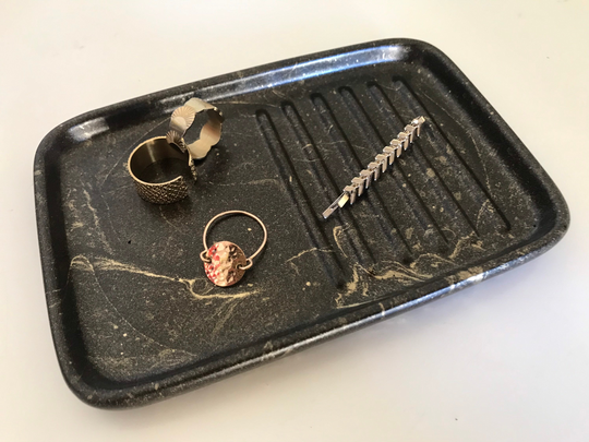 Coffee Grounds & Gold Powder Decorative Tray