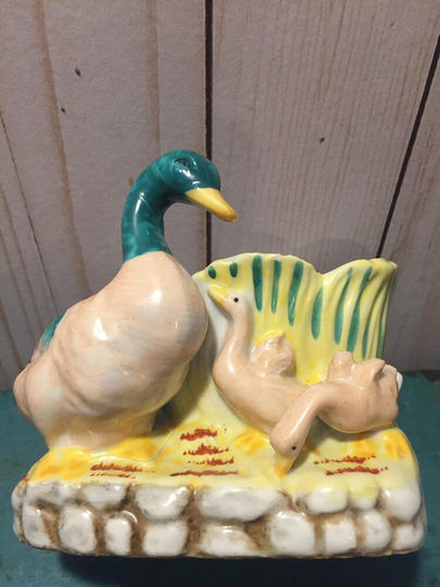 Duck Figural Planter, Vintage Made in Japan.gift For Gardeners, Vintage Succulents