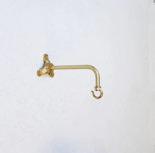 Solid Brass Planter Hanger-Brass Wall Hook-Brass Hanging Plant Bracket Hook