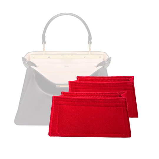 Peekaboo Iseeu East-West Bag | Full Set Of 2/Tote Felt Insert Tapered Trapezoid Ff Iseeu Liner Organizer With Pocket