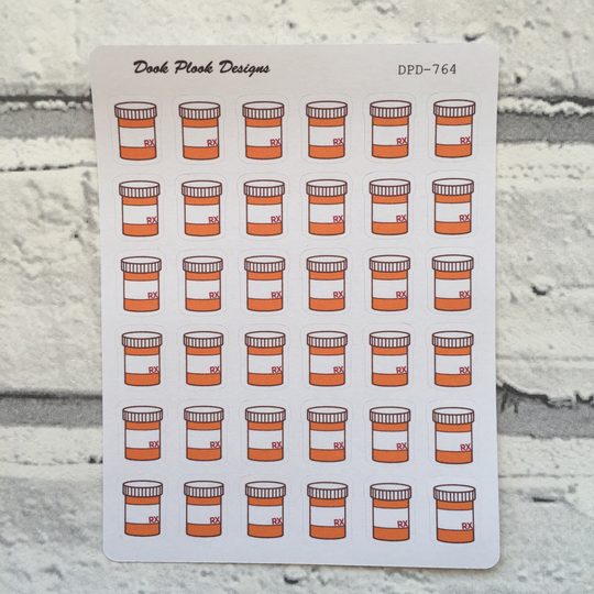 Medication/Prescription Stickers For Erin Condren, Plum Paper, Filofax, Kikki K | Dpd764